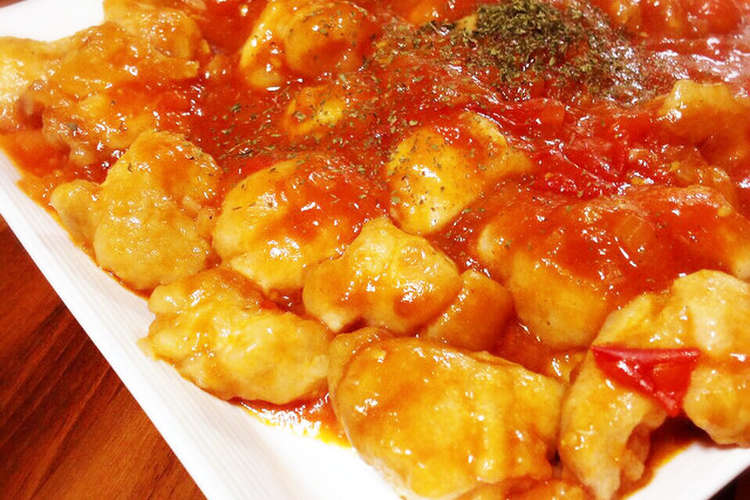 簡単晩御飯 鶏肉のトマトソース炒め レシピ 作り方 By ぴょちゃま クックパッド 簡単おいしいみんなのレシピが350万品