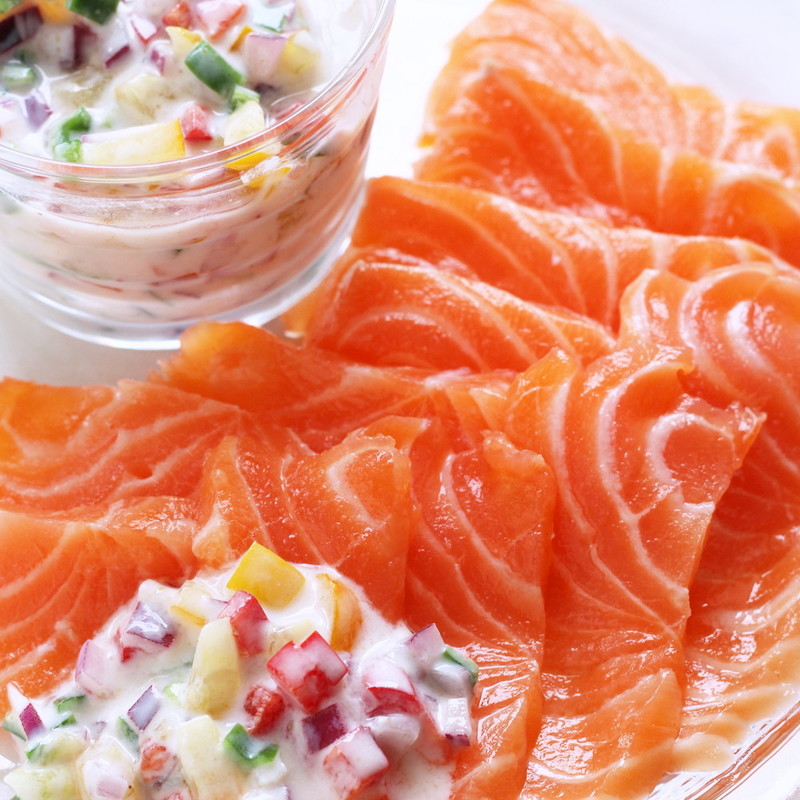 スパイシーなサーモンとレンズ豆のレシピ