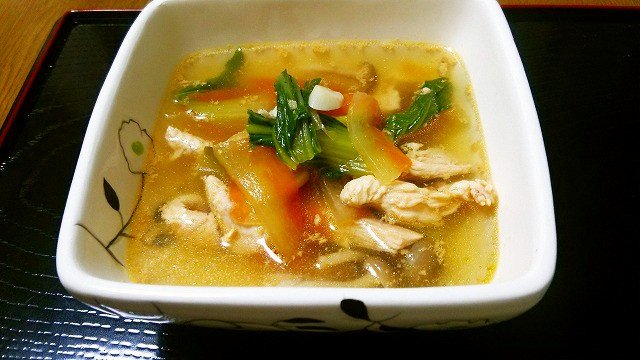 スイカの皮の中華風スープの画像