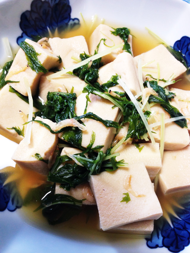 水菜と高野豆腐の煮浸しの画像