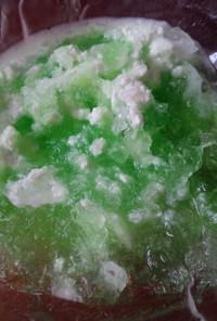 ふわふわかき氷☆メロンクリームソーダ風味