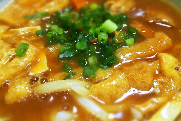 めんつゆと残ったカレーでカレーうどん レシピ 作り方 By Macky1228 クックパッド 簡単おいしいみんなのレシピが360万品