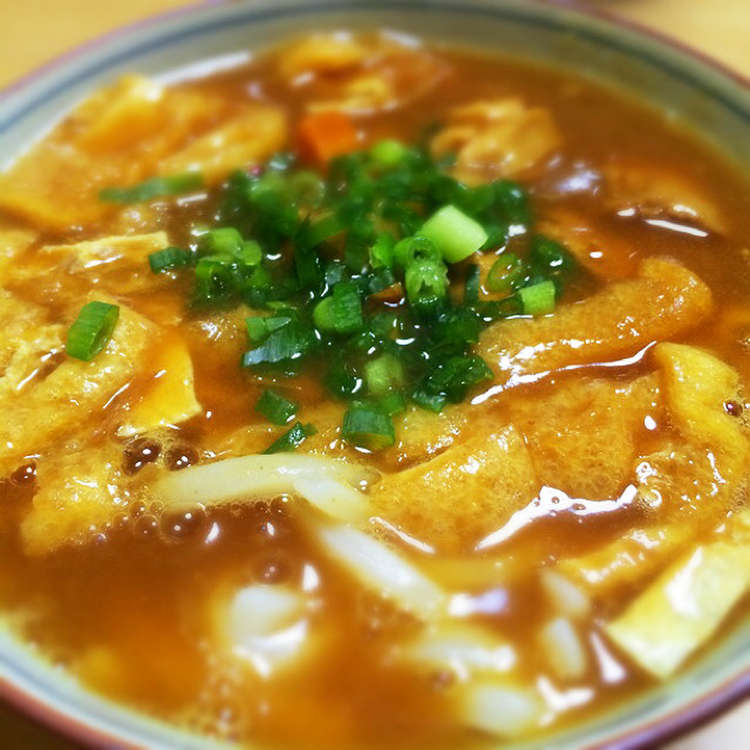 めんつゆと残ったカレーでカレーうどん