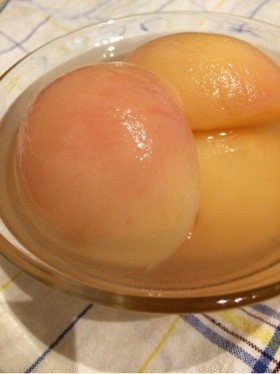 つるんと簡単♡桃のコンポート♩