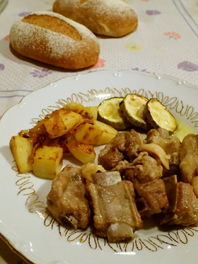 イタリアン・スペアリブの塩蒸し焼き