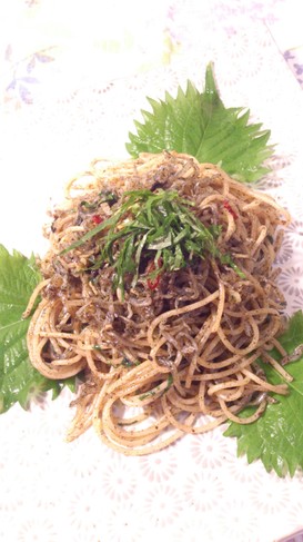 ♪大葉とジャコのゆかりパスタ♪