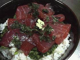 モロヘイヤを食べよう!(鉄火丼)