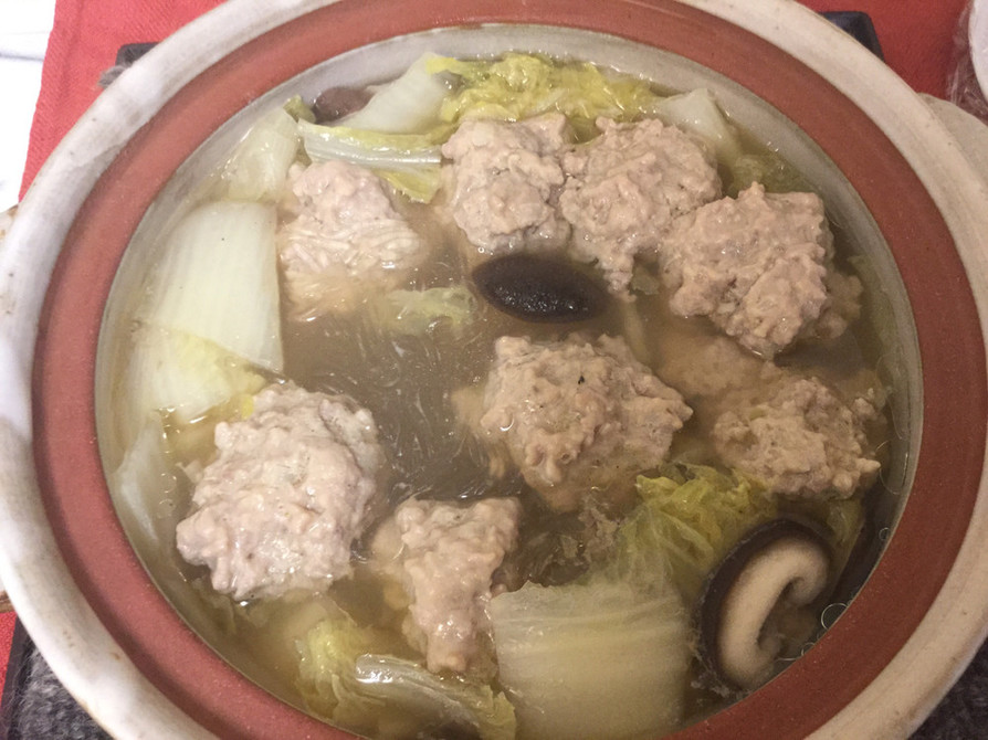 野菜と春雨柔らか肉団子の中華鍋の画像