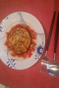 ズッキーニのフリッタータ トマトソース