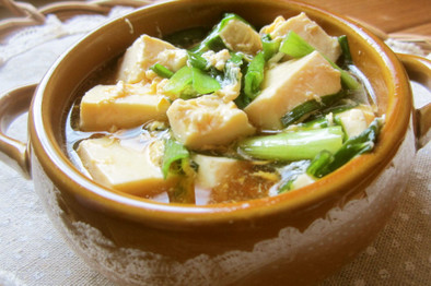 豆腐とニラのこくうまスープ♪の写真