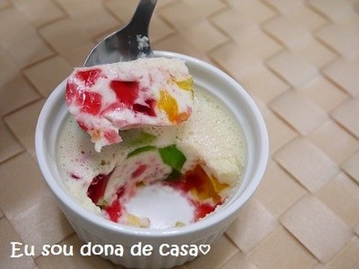 ブラジルのデザート♡カラフルゼリーの写真