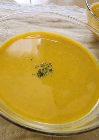 簡単！冷凍かぼちゃの絶品冷製スープ♪