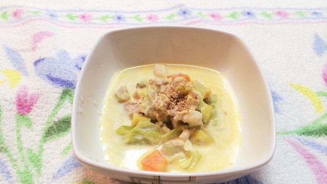 犬のご飯 チキン豆乳スープ レシピ 作り方 By Ruuちゃんママ クックパッド