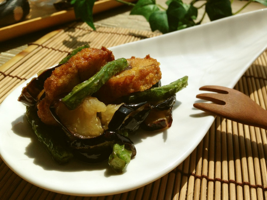 スパイシーカレー塩サバ✿夏野菜マリネ和えの画像