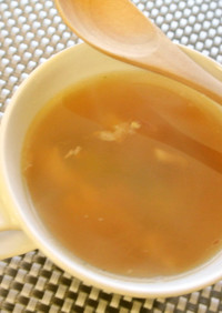 鶏チップで簡単濃厚コンソメスープ