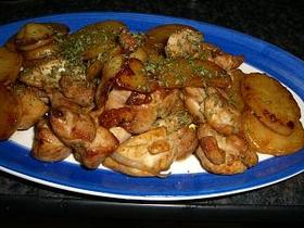 鶏肉とじゃがいものオイスターソース炒め