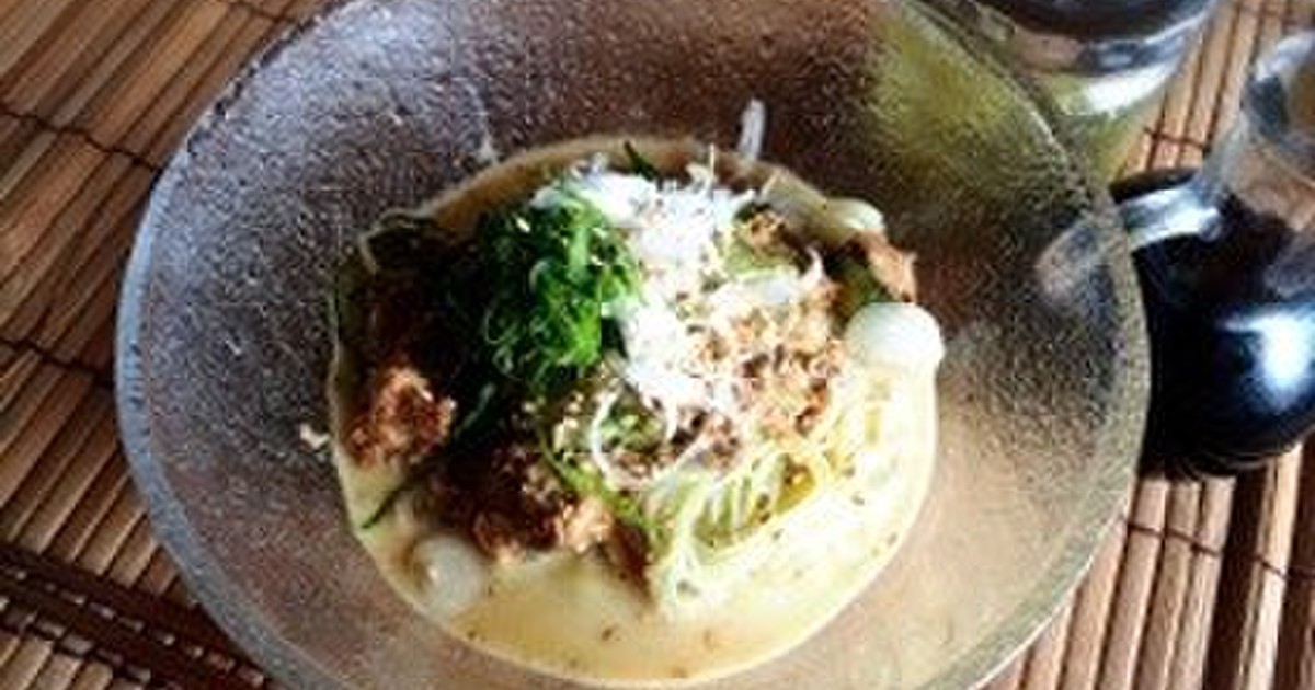 鯖缶で 大人の冷汁風つけ素麺 レシピ 作り方 By みゆsunごはん クックパッド 簡単おいしいみんなのレシピが371万品