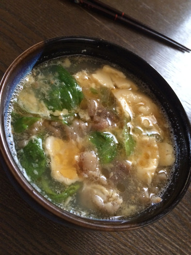 中華風残り物スープの写真