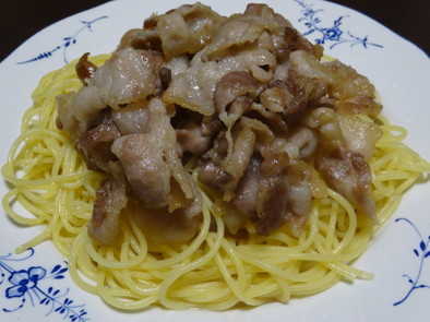 豚バラ肉のスタミナスパゲッティの写真