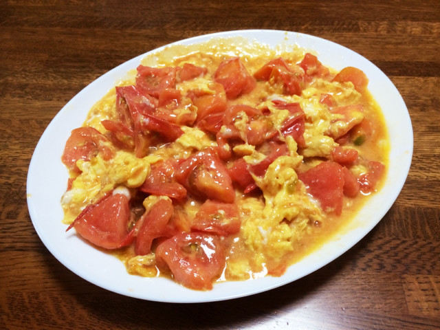 トマトと卵の中華炒めの画像