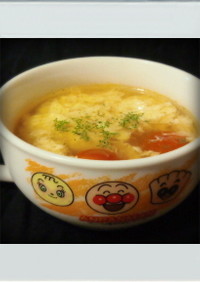 ■簡単朝昼■ふわふわ卵トマトスープ☆減量