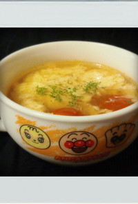 ■簡単朝昼■ふわふわ卵トマトスープ☆減量