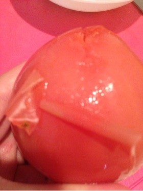 簡単なトマトの湯むき法！離乳食にも！の画像