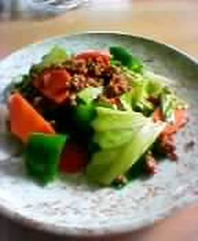 キャベツとひき肉の回鍋肉風