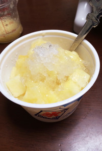 白桃のかき氷