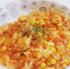 おうちにある食材で☆簡単トマトリゾット