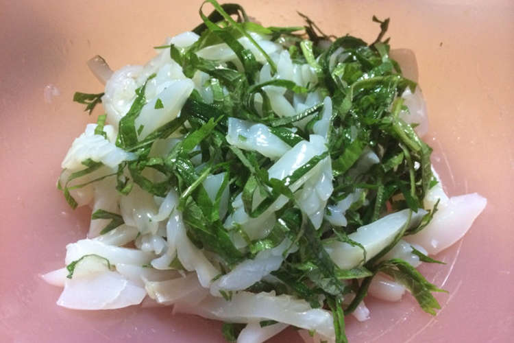 イカ大葉のごま油和え レシピ 作り方 By Mamacita クックパッド 簡単おいしいみんなのレシピが356万品