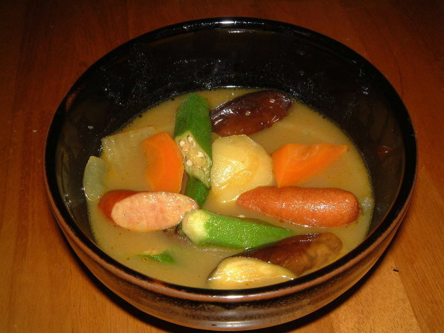 簡単夏野菜のカレースープ☆の画像