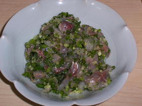 おうちで作ろう♪「あじのたたき」