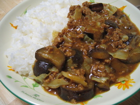 ナスとキャベツで簡単カレー