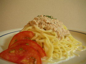 ツナクリームでも冷たいパスタ