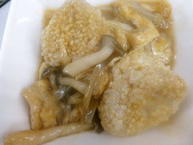 麦茶で玄米☆とろ~り油あげあんかけ