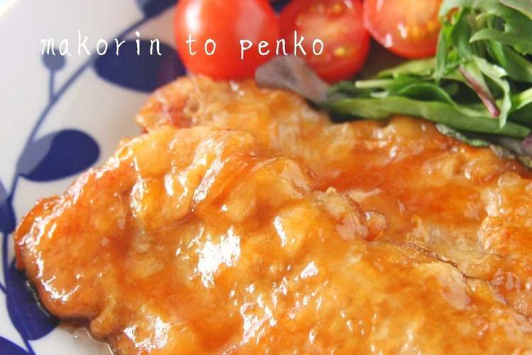 簡単 豚ロース厚切りの甘酢トンテキ レシピ 作り方 By まこりんとペン子 クックパッド 簡単おいしいみんなのレシピが350万品