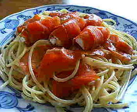 サーモンとサワークリームのパスタ