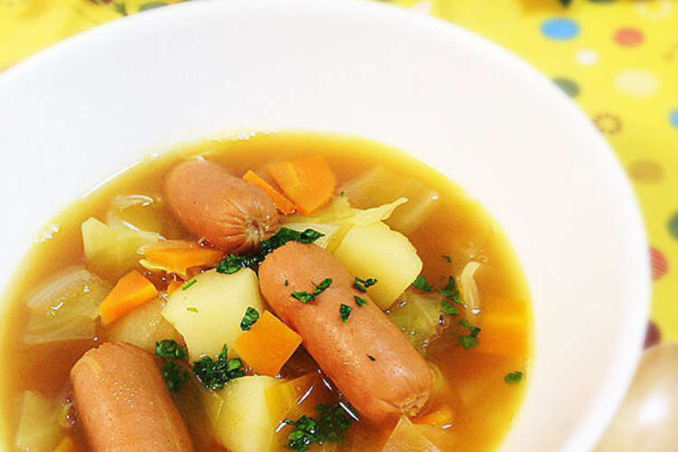 ウインナーとたっぷり野菜のカレースープ レシピ 作り方 By Monchan クックパッド 簡単おいしいみんなのレシピが377万品