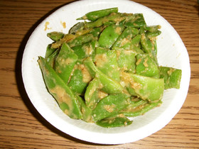 モロッコ豆?の胡麻和え