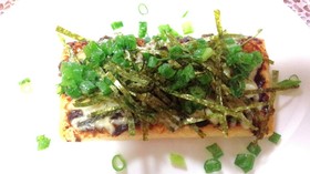 おつまみに♪簡単!油揚げの海苔佃煮焼き♡