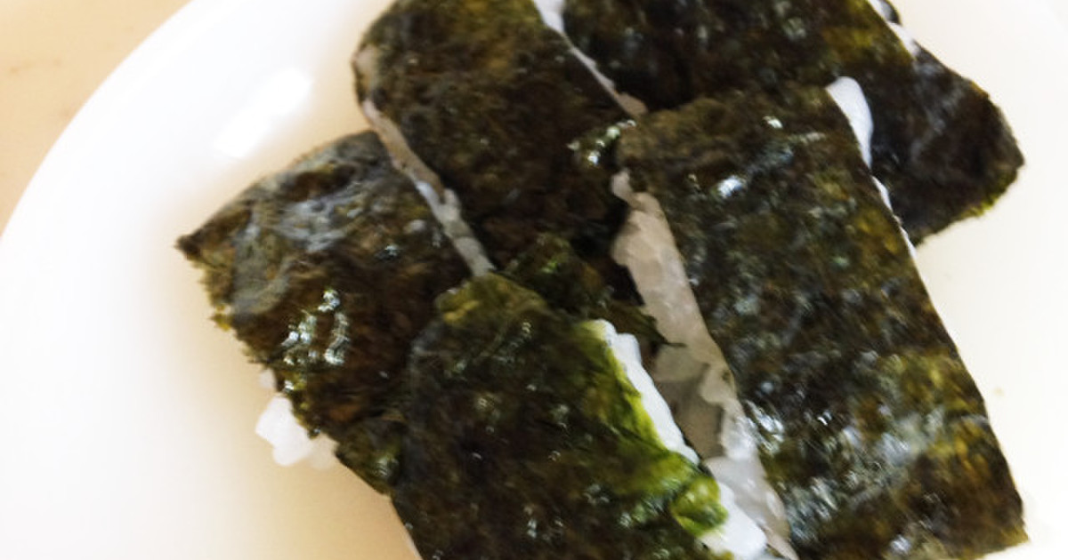 離乳食中期 後期 ご飯の海苔サンド レシピ 作り方 By Miyu Miyu クックパッド 簡単おいしいみんなのレシピが355万品