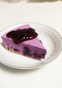 ブルーベリーのレアチーズケーキ
