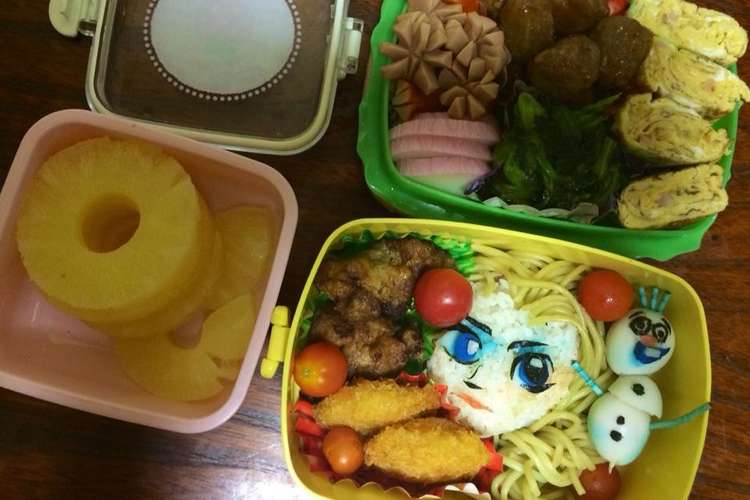 ありのままの アナと雪の女王キャラ弁 レシピ 作り方 By フミ 親父 クックパッド 簡単おいしいみんなのレシピが354万品