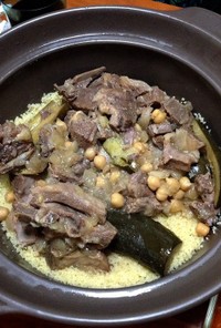 アルジェリア料理 クスクスと羊肉の煮込み
