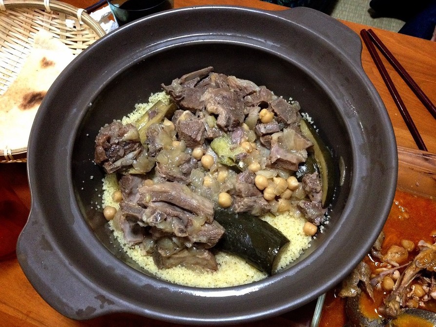 アルジェリア料理 クスクスと羊肉の煮込みの画像