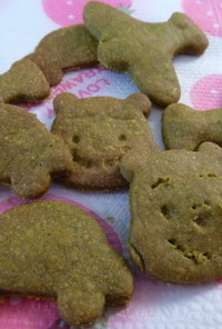 きな粉と小松菜のクッキー