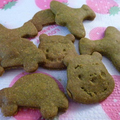 きな粉と小松菜のクッキー