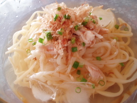 さっぱり*梅ささみの冷やしうどん*