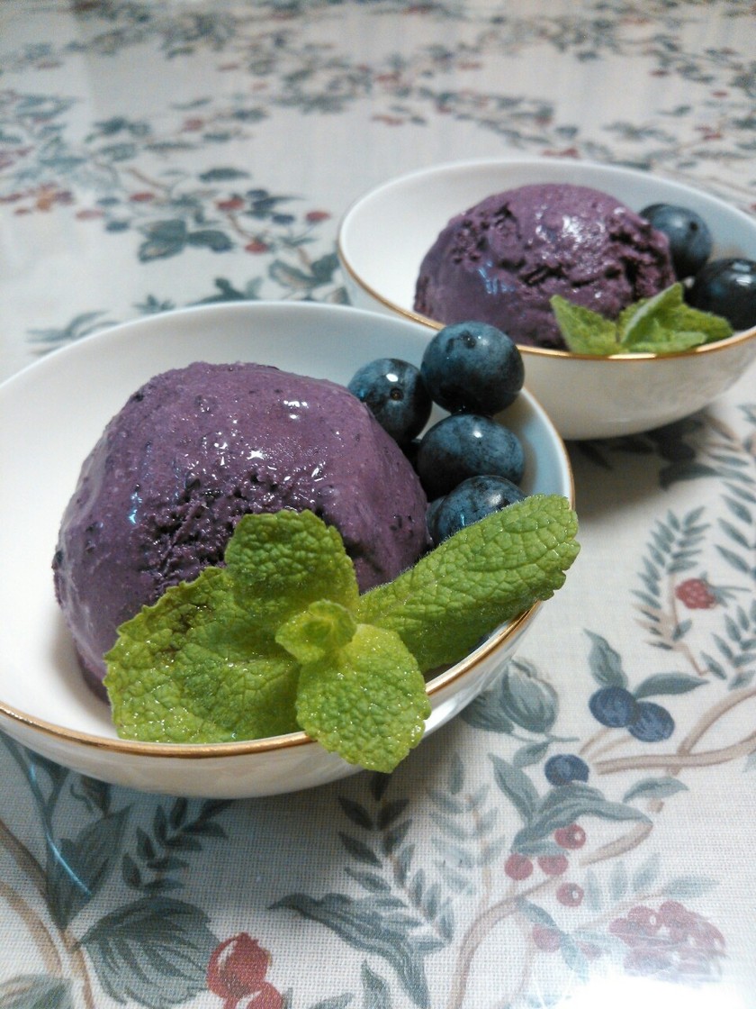 ブルーベリークランブルアイスクリームのレシピ
